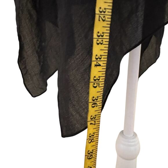 Steve Madden Women Black Crochet-Trim Open Front Lightweight Cardigan OSFM NWT - Picture 5 of 7